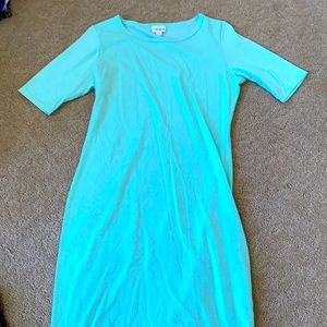 Lularoe solid mint green Julia. Like new